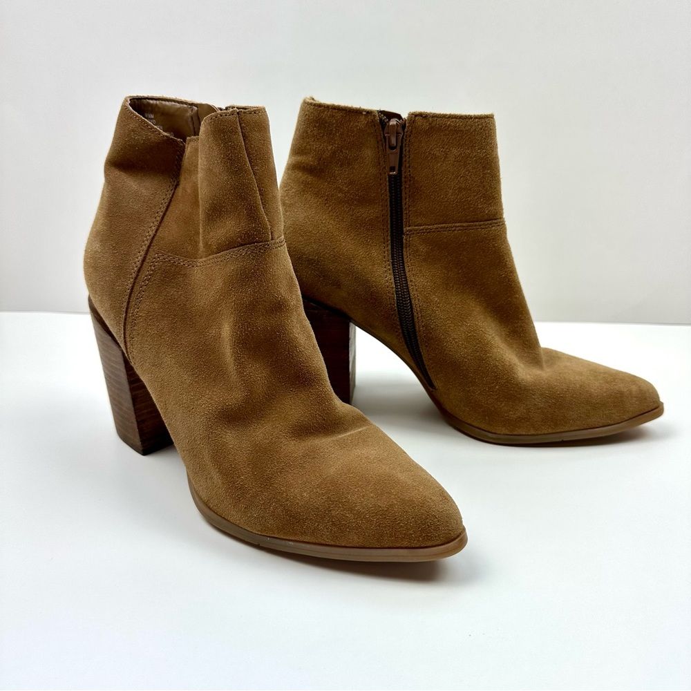 Nine West Camel Suede Kirby Ankle Boot, 9.5